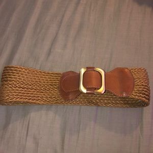 Brown braided belt